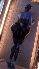 3d_(artwork) 3d_animation 9:16 against_surface against_wall alien alien_humanoid animated asari back_boob bandeau big_butt bioware blue_body breasts bubble_butt butt clothed clothing digital_media_(artwork) electronic_arts female hi_res humanoid liara_t'soni mass_effect no_sound pseudo_hair rear_view shaking_butt short_playtime smitty34 solo thick_thighs tight_clothing topwear webm wide_hips