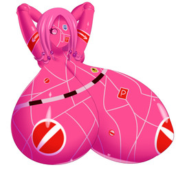 arms_above_head big_breasts breasts female gps hair huge_breasts hyper hyper_breasts looking_at_viewer map not_furry pasties pink_body pink_eyes pink_hair pink_skin simple_background solo what white_background jcdr jojo's_bizarre_adventure jojolion paisley_park_(jjba) humanoid stand_(jjba) 1:1 hi_res meme