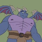 barazoku horn looking_at_viewer male muscular solo wings serious_bones activision mythology spyro_reignited_trilogy spyro_the_dragon bubba_(spyro) dragon mythological_creature mythological_scalie scalie hi_res