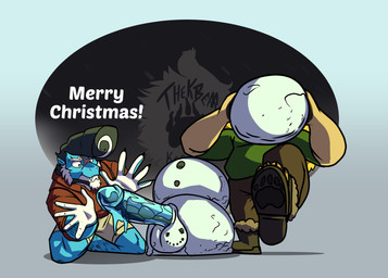 anthro balls facial_scar genitals holidays humanoid_genitalia humanoid_penis ice_sculpture male male_anthro penis scar snowman thekinkybear christmas karou_(thekbear) kori_ice_cream_(monkeydbax) bear mammal hi_res