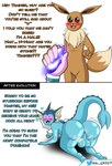 anthro anthrofied blue_body brainwashing brown_body duo evolutionary_stone femboy hypnosis male male/male mind_control nude pokemorph text al_gx nintendo pokemon eevee eeveelution generation_1_pokemon humanoid pokemon_(species) vaporeon english_text hi_res