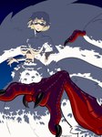 4_toes 5_fingers abs back_wings bangs big_breasts big_wings black_claws blonde_eyebrows blonde_hair blue_background breasts claws collarbone eyebrows feathered_wings feathers feet female female_taur fingers hair humanoid_hands looking_at_viewer multicolored_body palms purple_body purple_scales quadruped red_body red_scales scales short_hair simple_background solo tan_body tan_skin toe_claws toes white_body white_feathers wing_claws wings yellow_eyes rongs1234 delicious_in_dungeon mythology falin_touden dragon dragon_taur feathered_dragon feathered_dragon_taur feathered_scalie humanoid_taur mythological_creature mythological_scalie scalie taur 2025 dated hi_res signature