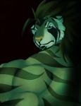 anthro male pink_nose solo stripes dazen_cobalt dazen_(character) felid mammal pantherine tiger