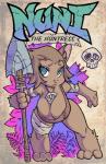 2014 anthro big_breasts billybaphomet breasts cleavage clothed clothing comic cover cover_art cover_page english_text female mammal melee_weapon mouse murid murine nuni polearm rodent solo spear text weapon