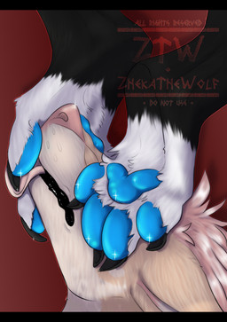 ambiguous_gender anthro black_bars clone duo feet foot_fetish hindpaw licking machine paws tongue zhekathewolf canid canine canis dobermann domestic_dog mammal pinscher protogen absurd_res hi_res letterbox