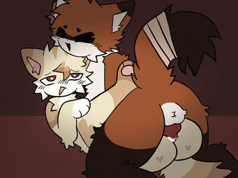 anal anal_penetration anthro bodily_fluids bouncing_butt butt cum cum_in_ass cum_inside cum_spurt duo ejaculation erection femboy femboy/femboy fluffy fluffy_tail fur genital_fluids genitals heart_eyes heart_symbol kemono knot knotted_penis looking_pleasured male male/male male_penetrated male_penetrating male_penetrating_male orange_body orange_fur penetration penile penile_penetration penis penis_in_ass sex tail tail_motion tailwag solark1tty solar_(solark1tty) canid canine domestic_cat felid feline felis fox mammal 2d_animation animated frame_by_frame