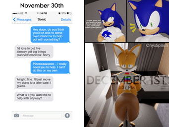 anthro bedroom big_muscles big_penis blue_eyes bodily_fluids dialogue duo excessive_genital_fluids excessive_precum genital_fluids genitals green_eyes huge_penis hyper hyper_genitalia hyper_penis male male/male muscular muscular_male pecs penis precum surprised text text_message texting texting_ui throbbing throbbing_penis onyxsplash no_nut_november sega sonic_the_hedgehog_(series) miles_prower sonic_the_hedgehog canid canine eulipotyphlan fox hedgehog mammal red_fox true_fox 3d_(artwork) 4:3 digital_media_(artwork) english_text hi_res meme unavailable_at_source
