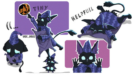 3_toes 4_fingers ambiguous_anthro ambiguous_gender anthro balancing barefoot beak beak_closed big_ears biped black_beak black_body black_fur black_tail black_tail_tuft blue_eyes bodily_fluids bottomless bottomless_ambiguous bottomless_anthro claws clothed clothed_ambiguous clothed_anthro clothing ears_down empty_eyes eyes_closed feet finger_claws fingers front_view fur group hat headgear headwear high-angle_view hindpaw holding_object holding_pillow lying mouth_closed narrowed_eyes nightcap on_front on_pillow open_clothing open_topwear pajamas pattern_clothing pattern_hat pattern_headgear pattern_headwear pattern_topwear paws pillow pivoted_ears purple_clothing purple_hat purple_headwear purple_inner_ear purple_pajamas purple_topwear reaching_out sad semi-anthro simple_background sleeping sleepwear solo_focus spread_arms spread_eagle spread_legs spreading standing standing_on_another tail tail_tuft tears text toes topwear trio tuft basic_eagles_(artist) absolute_cinema deadlock_(game) mythology valve lil_helper_(deadlock) rem_(deadlock) avian chimera dream_creature gryphon mythological_avian mythological_creature 16:9 2026 english_text hi_res multiple_images widescreen