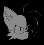 angry black_background canid canine digital_drawing_(artwork) digital_media_(artwork) fox frown frowning_at_viewer fur grey_body grey_fur greyscale hi_res inner_ear_fluff looking_at_viewer male mammal miles_prower monochrome mrbreadmcman portrait sega simple_background simple_coloring solo sonic_the_hedgehog_(series) tuft white_body white_fur