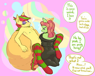 anthro anthrofied big_penis bite biting_lip biting_own_lip blush body_in_urethra canon_x_oc clothing cock_vore dialogue dreadlocks duo eyeshadow female femboy genitals hair half-closed_eyes huge_penis hyper hyper_genitalia hyper_penis legwear lips long_hair makeup male male/female multicolored_hair narrowed_eyes navel open_mouth pattern_clothing pattern_legwear penile penis self_bite striped_clothing striped_legwear stripes text two_tone_hair urethral vore pashoo friendship_is_magic hasbro my_little_pony attraction_(josietranello) fan_character tree_hugger_(mlp) earth_pony equid equine horse mammal pony 2015 5:4 digital_media_(artwork) english_text