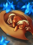 blonde_hair clothing cowboy_hat cutie_mark detailed_background eyes_closed female feral flower hair hat headgear headwear high-angle_view micro plant quadruped sleeping solo tail katiramoon friendship_is_magic hasbro my_little_pony applejack_(mlp) earth_pony equid equine horse mammal pony 2012 hi_res