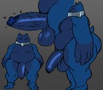 5_fingers anthro balls big_butt big_penis blue_body butt circumcised collar erection eyes_closed fingers flaccid genitals male multicolored_body multiple_poses narrowed_eyes overweight overweight_anthro overweight_male penis pose solo thick_penis thick_thighs two_tone_body vein veiny_penis repomorame domestic_cat felid feline felis mammal 2021 absurd_res digital_media_(artwork) hi_res