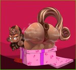 absurd_res anus bodily_fluids brown_body brown_fur brown_hair butt cutie_mark earth_pony equid equine equine_anus female feral fur genital_fluids genitals hair hasbro hi_res horse long_tail mammal musk musk_clouds my_little_pony nude pony puffy_anus pussy simple_background skunk_bunk solo tail