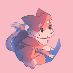 ambiguous_gender anthro backpack biped fur hair looking_aside multicolored_hair open_mouth paws short_hair solo tail itsdanfango luke_(littleforestna) canid canine mammal 1:1 2018 hi_res