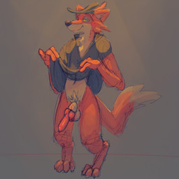 animal_ears animal_genitalia animal_nose animal_penis anthro balls bedroom_eyes body_fur bottomless canine_genitalia canine_penis clothed clothing clothing_lift digitigrade erection fox_tail fur genitals green_clothing half-closed_eyes hands_up hat headgear headwear knot lifted_by_self looking_at_viewer male mouth_closed multicolored_body multicolored_fur narrowed_eyes penis pubes seductive sheath shirt simple_background smile solo standing topwear two_tone_body two_tone_fur largedrat disney robin_hood_(disney) robin_hood canid canine fox mammal red_fox true_fox 1:1 2021 full-length_portrait hi_res portrait shaded simple_shading sketch