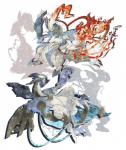 ambiguous_gender drop_shadow legendary_trio yellow_eyes kan419_k mythology nintendo pokemon black_kyurem dragon generation_5_pokemon kyurem legendary_pokemon mythological_creature mythological_scalie pokemon_(species) reshiram scalie tao_trio white_kyurem zekrom hi_res