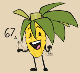 ambiguous_gender corn food not_furry open_mouth plant simple_background solo standing stick_legs yellow_body cheetoeater conditional_dnp 67_(meme) inanimate_insanity object_shows poppy_(ii) animate_inanimate dire_animate_inanimate elemental_creature flora_fauna inanimate_object living_corn nonbinary_(lore)