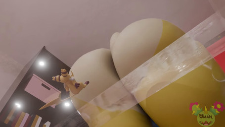 anthro big_butt butt butt_crush butt_focus butt_smother crush duo facesitting female female_voice flattened flattened_body low-angle_view macro male male/female micro sitting sitting_on_another smothering thick_thighs wide_hipped_female wide_hips omananimations rochin1000_(modeler) palworld pocketpair daisy_(rochin1000) amphibian amphibian_humanoid animal_humanoid frog frog_humanoid humanoid pal_(species) sparkit tree_frog 16:9 3d_(artwork) 3d_animation animated digital_media_(artwork) hi_res short_playtime sound video widescreen