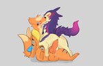 anthro anus backsack balls black_body black_fur blue_body blue_fur blush blush_lines butt dipstick_tail duo erection eyes_closed fin fur fur_markings genitals grey_background heart_symbol kissing knot knotted_penis male male/male markings nude nude_male orange_body orange_fur penis pink_body pink_fur purple_body purple_fur simple_background sitting tail tail_markings tan_body tan_fur yellow_body yellow_fur cometdragonite nintendo pokemon fan_character floatzel generation_4_pokemon generation_8_pokemon hisuian_form hisuian_typhlosion pokemon_(species) regional_form_(pokemon) 2025 hi_res