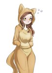 anthro breasts brown_hair clothed clothing female hair smile solo yellow_eyes alasou lagomorph leporid mammal rabbit 2021 digital_media_(artwork)