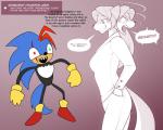 anthro bubble clothing dialogue duo female humor male speech_bubble suit text yelling marik_azemus34 sega sonic_the_hedgehog_(series) craig_the_hedgefox fan_character karma_faye 5:4 comic_sans english_text hi_res monochrome