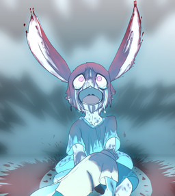 anthro blood bodily_fluids clothed clothing decapitation duo female fur gore headless kemono male red_eyes screaming tears tears_of_pain white_body white_fur young young_anthro young_female young_male tsuchinoko_(artist) canid canine canis lagomorph leporid mammal rabbit wolf colored detailed digital_drawing_(artwork) digital_media_(artwork) hi_res