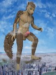 aircraft airplane anthro balls building city city_background city_crushing city_destruction crush erection genitals landscape looking_down macro macro_male male penis skyscraper solo stomping vehicle lapushis ralerin mammal pangolin 3d_(artwork) digital_media_(artwork) hi_res