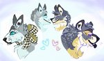 ambiguous/ambiguous ambiguous_gender anthro boop duo feral lgbt_pride nose_boop nose_to_nose partners plushie romantic romantic_couple smile snout tongue tongue_out frillious dusty canid canine canis mammal wolf mixed_media