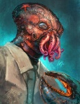 anthro claws clothed clothing creepy face_tentacles fully_clothed male nightmare_fuel realistic red_body red_skin simple_background solo starfish_(accessory) suit tentacles what alexander_nanitchkov comedy_central futurama doctor_zoidberg alien ambient_arthropod ambient_barnacle ambient_crustacean ambient_sealife ambient_starfish arthropod asterozoan barnacle cephalopod crustacean decapodian_(futurama) echinoderm humanoid marine maxillopod mollusk starfish digital_media_(artwork) digital_painting_(artwork) half-length_portrait portrait