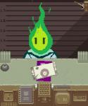 bell book clock clothed clothing colored_fire document female fire green_fire lever metric_unit not_furry number passport solo style_emulation unit watch sulfurado papers_please undertale undertale_(series) fuku_fire elemental_creature fire_creature humanoid crossover digital_media_(artwork) low_res pixel_(artwork)