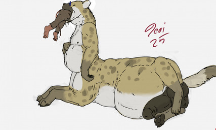 anthro balls belly brown_body brown_fur claws duo erection eyewear fur genitals glasses hand_on_belly head_first humanoid_genitalia humanoid_penis male male/male male_pred male_taur nipples nude_male nude_pred nude_taur oral_vore penis simple_background tan_body tan_fur taur_pred vore white_background white_body white_fur jeri_kleinlowe vincent_(vincent) hyena mammal mouse murid murine rodent taur 2025 colored dated hi_res signature