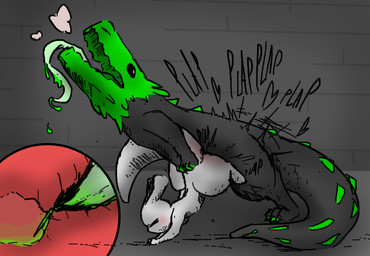 all_fours animal_genitalia animal_penis breath cutaway duo female feral feral_penetrated from_behind_position genitals green_penis internal larger_male male male/female panting penetration penis plap sex size_difference smaller_female smaller_penetrated tongue vaginal godforgiveme4 third-party_edit rain_world videocult lizard lizard_(rain_world) reptile scalie slugcat