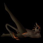 anthro breasts feet female genitals long_tail lying navel non-mammal_breasts on_side pussy raised_leg simple_background small_breasts solo tail toes transparent_background krano_network martha_(avali) avali 1:1 absurd_res alpha_channel hi_res