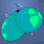 2_tails 3_toes ambiguous_gender big_butt biped bottomless bubble butt clothed clothing eyebrows eyestalks feet floating floating_eyebrows green_eyes green_markings hoodie hoodie_only huge_butt huge_hips huge_thighs hyper hyper_butt looking_at_viewer looking_back looking_back_at_viewer markings multi_tail simple_background smile solo tail teal_body thick_thighs toes topwear topwear_only underwater underwater_view water wide_hips yellow_sclera spaca kyper_veldyn_(kuiperkyper) alien alien_humanoid animal_humanoid gastropod gastropod_humanoid humanoid mollusk mollusk_humanoid 1:1 absurd_res digital_drawing_(artwork) digital_media_(artwork) hi_res shaded simple_shading