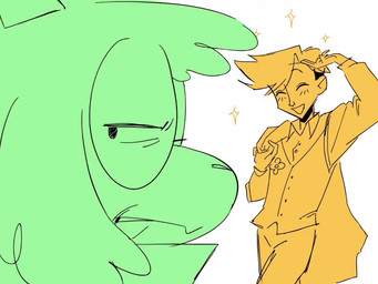 anthro clothing duo horn humor male robe scarf slur sparkles ekko_idk deltarune undertale_(series) flowery_(deltarune) ralsei bovid caprine goat human mammal 4:3 animated short_playtime sound video