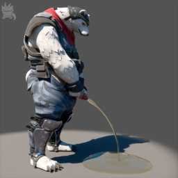 anthro army army_clothing army_helmet army_outfit army_uniform barazoku barefoot biceps big_muscles bodily_fluids bottomwear bulletproof_vest camo camo_bottomwear camo_clothing camo_pants camo_print camo_topwear camo_vest claws clothed clothing erection feet fur genital_fluids genitals grabbing_own_penis grey_background hand_on_penis holding_erection holding_own_penis holding_penis legpads looking_down male male_peeing manly military military_clothing military_helmet military_pants military_uniform military_vest musclegut muscular muscular_anthro muscular_male open_bottomwear open_clothing open_pants pants pattern_bottomwear pattern_clothing pattern_pants pattern_topwear pattern_vest peeing peeing_on_ground peeing_while_erect penis penis_grab penis_poking_out penis_through_fly red_scarf scarf shadow side_view simple_background soldier solo standing steam tactical tactical_belt tactical_gear tactical_load_carring_vest tactical_pants tail thick_arms topwear uniform unzipped unzipped_pants urine urine_on_ground urine_pool urine_stream vest warrior watersports white_body white_fur wristband yellow_urine zipper poverizer dollymolly323_(modeler) epic_games fortnite polar_patroller bear mammal polar_bear ursine 1:1 hi_res