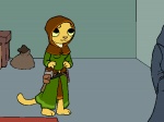 anthro barefoot biped breasts brown_clothing brown_hood clothed clothing feet female flapping_ears floppy_ears fur green_clothing hood humor inside looking_up mouth_closed pink_nose pouch_(clothing) solo tail yellow_body yellow_fur yellow_tail kazerad microsoft prequel_adventure the_elder_scrolls katia_managan felid khajiit mammal 2011 4:3 animated digital_media_(artwork) graphicsgale_(artwork) short_playtime