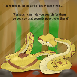 abdominal_bulge after_vore belly big_belly feral forked_tongue glass long_body looking_at_viewer scales serpentine smile solo text tongue tongue_out vore yellow_body yellow_scales da~blueguy dreamworks madagascar_(series) the_penguins_of_madagascar savio_(madagascar) anaconda boa_(snake) boinae reptile scalie snake 1:1 2020 english_text
