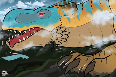 ambiguous_gender bodily_fluids body_size_growth cloud drooling duo extreme_size_difference feral giga glowing glowing_eyes growth_lines heart_symbol landscape_dwarfing macro male male/male mountain saliva size_difference size_transformation tongue tongue_out transformation flippin-rad capcom monster_hunter grev_(greviste) flying_wyvern rath_wyvern rathalos tigrex hi_res