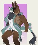 anthro anthro_on_anthro anthro_penetrated anthro_penetrating anthro_penetrating_anthro duo male male/male male_penetrated male_penetrating male_penetrating_male muscular muscular_male penetration sex smile faint lee_(hellkara) lagomorph leporid mammal rabbit 2021 digital_media_(artwork)