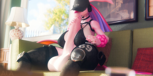 anthro autofellatio autotitfuck balls big_balls big_breasts big_penis bodily_fluids breast_play breasts clothing cum cum_in_mouth cum_inside day ejaculation electronics erection furniture furniture_lamp genital_fluids genitals gynomorph hat headgear headphones headset headwear huge_balls huge_penis humanoid_genitalia humanoid_penis hyper hyper_genitalia hyper_penis inside intersex lamp legwear masturbation on_sofa oral oral_masturbation penile penile_masturbation penis pillow pink_body pink_scales scales sitting sitting_on_sofa sofa solo thick_thighs thigh_highs wide_hips window yukalala mayosplash_(modeler) palworld pocketpair lovander pal_(species) 3d_(artwork) absurd_res digital_media_(artwork) hi_res