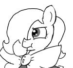 clothing earth_pony emerald_jewel_(colt_quest) equid equine fan_character feral ficficponyfic hasbro horse male mammal monochrome my_little_pony pony ribbons solo young young_feral young_male