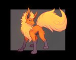 animal_genitalia belly black_belly black_paws feral fully_sheathed genitals male red_eyes sheath solo teeth realsupersand nintendo pokemon fan_character fyre eeveelution flareon generation_1_pokemon pokemon_(species) 5:4 alpha_channel hi_res