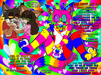 ableism ableist_slur ambiguous_gender animal_genitalia animal_penis animal_vulva antennae_(anatomy) anthro anus begging blowing_smoke blowing_smoke_on_another blue_anus bodily_fluids breasts breed canine_genitalia canine_vulva collar color_change derp_eyes desperation dialogue drooling drugged drugs duo excessive_drooling feet female genital_fluids genitals glistening glistening_genitalia glistening_nipples glistening_pawpads glistening_penis glistening_vulva heart_symbol herm hypnosis intelligence_loss intersex intersex/female joint knot laced lacing marijuana mind_control multicolored_penis nipples pawpads paws penis precum presenting purple_vulva puzzle_piece rainbow rainbow_penis saliva slur small_breasts smoke sparkledogification sparklefur spiral spiral_eyes spread_vulva spreading stimming stripes substance_intoxication sweat text transformation vaginal_fluids vulva luckyfractal777 canid canine canis coyote mammal hi_res