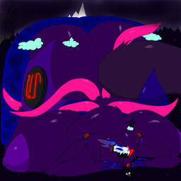 anthro breasts claws female finger_claws fluffy gynomorph hyper hyper_pregnancy intersex machine macro multi_breast multi_eye pregnant tentacles thick_thighs projectalexofc mamagen protogen 1:1 absurd_res digital_drawing_(artwork) digital_media_(artwork) hi_res