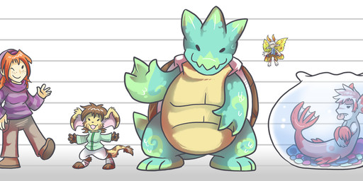 anthro aquarium chart female fish_bowl group height_chart lineup male split_form tail vivarium the-chu slightly_damned aquatic fairy human jakkai khamega mammal merfolk_(slightly_damned) reptile scalie turtle 2012