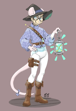anthro boots brown_background clean_diaper clothed clothing diaper eyewear footwear fur glasses green_eyes hand_on_hip lamp lantern male shoes simple_background solo standing tan_body tan_fur wearing_diaper bedtime_buck mammal mouse murid murine rodent full-length_portrait hi_res portrait