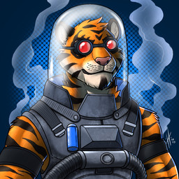anthro arm_tuft armor cheek_tuft clothed clothing eyewear facial_markings facial_tuft front_view fur goggles head_markings headgear helmet male male_anthro markings mouth_closed neck_tuft orange_body orange_fur pattern_background shoulder_tuft simple_background solo striped_arms striped_body striped_face striped_fur stripes tuft white_body white_fur hufnaar hufnaar_(character) felid mammal pantherine tiger 1:1 bust_portrait portrait