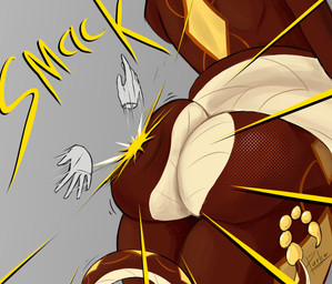 anthro big_butt butt butt_slap female rattle_(anatomy) short_stack slap solo spanking thick_thighs parkerdude999 dahlia_(parkerdude999) pit_viper rattlesnake reptile scalie snake viper