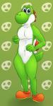 anthro featureless_crotch looking_at_viewer male nude smile solo standing thick_thighs toony lewd_lotl mario_bros nintendo dinosaur green_yoshi prehistoric_species reptile scalie yoshi 1:2 2019 digital_media_(artwork) hi_res portrait